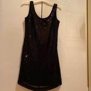 WHBM Sequence Black Dress - NWT!